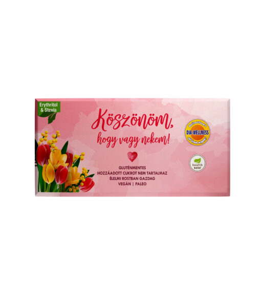 Dia-wellness Kókusztejes fehércsokoládé ribizlivel 80 g